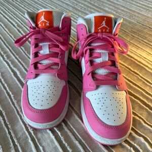 Nike Pink and Orange Air Jordan Sneakers EUC